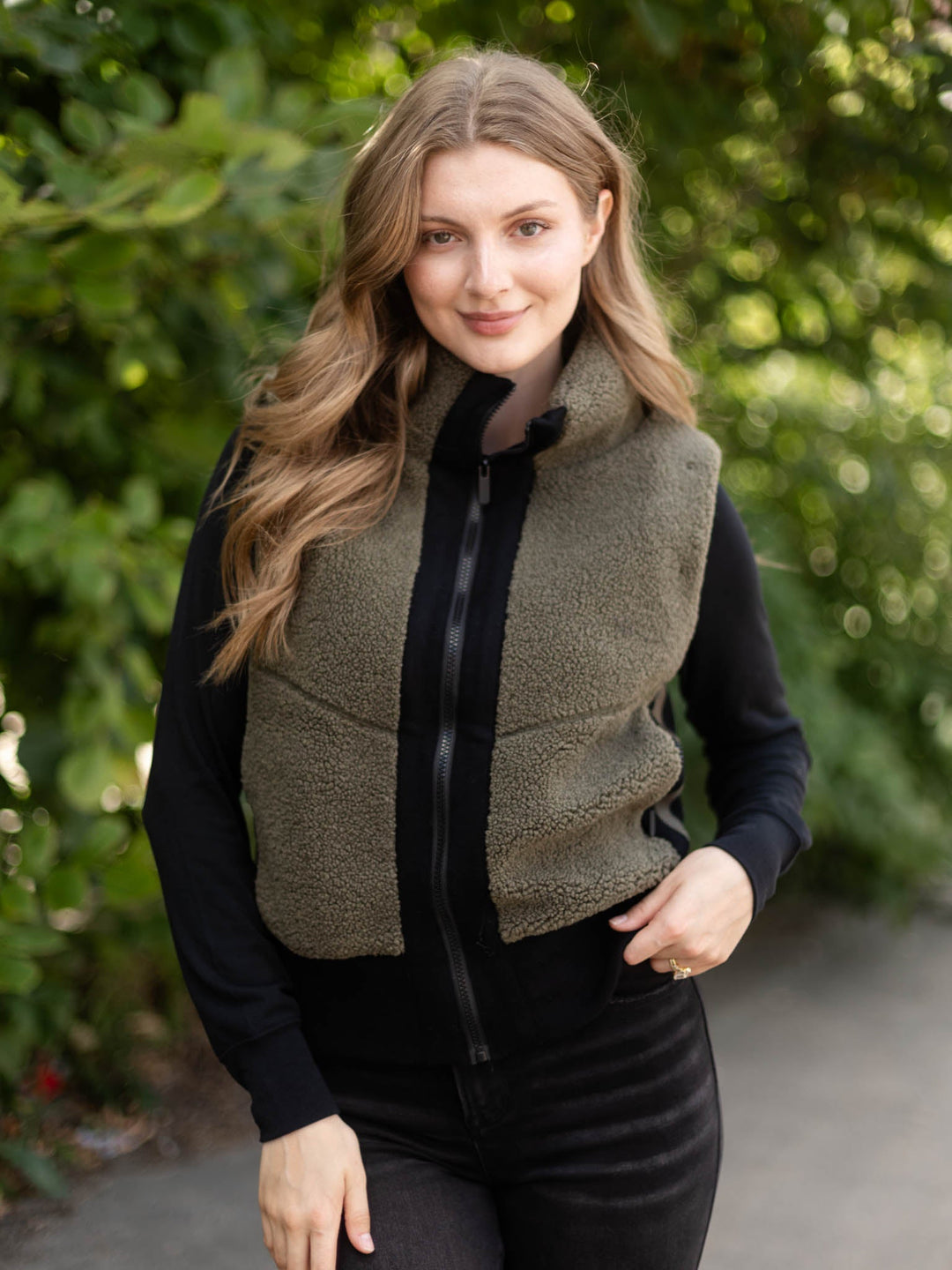 Elan Zip Up Sherpa Vest