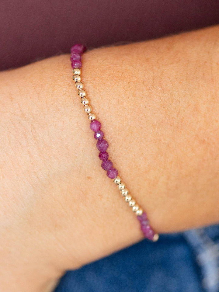 ruby purple and gold bracelet

