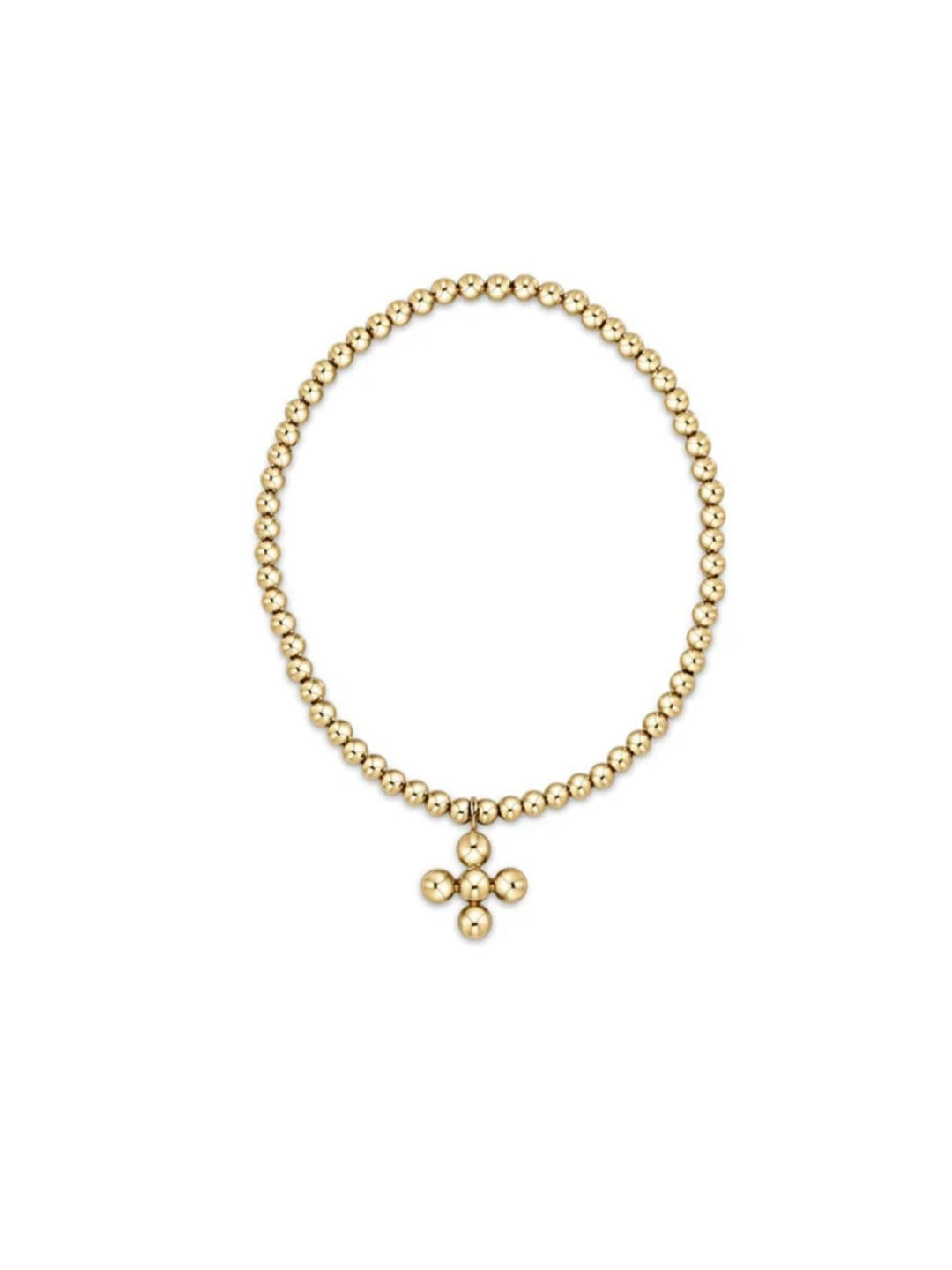 beaded cross gold bracelet