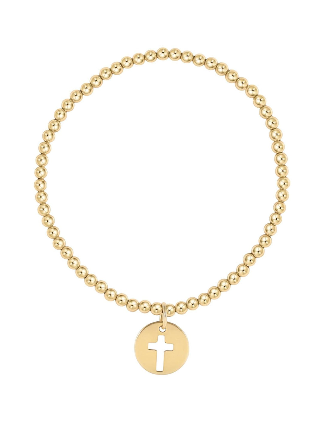 gold cross charm bracelet