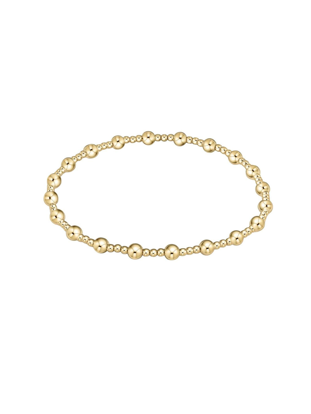 varied size metal gold bracelet