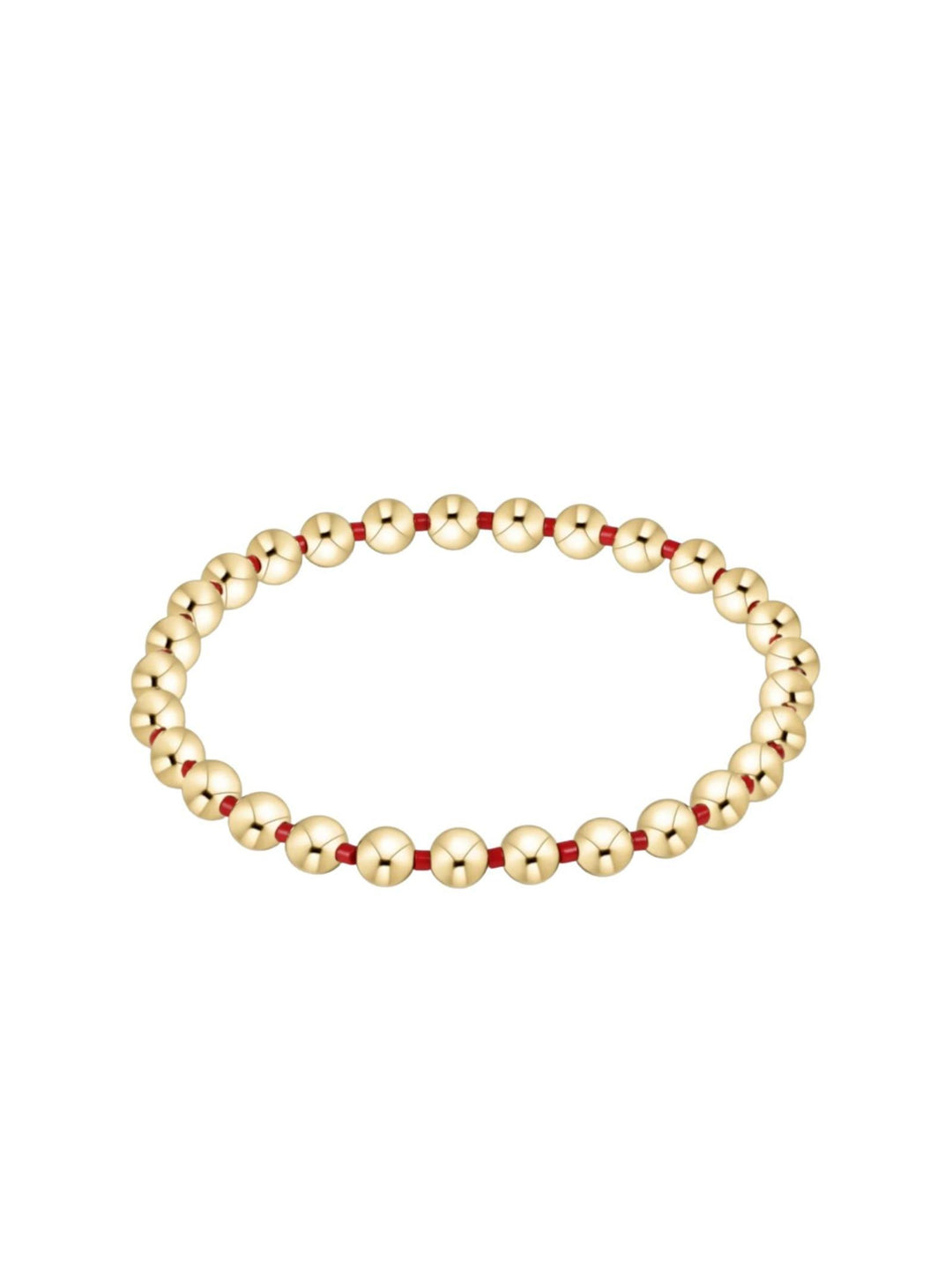 red and gold beaded bracelet