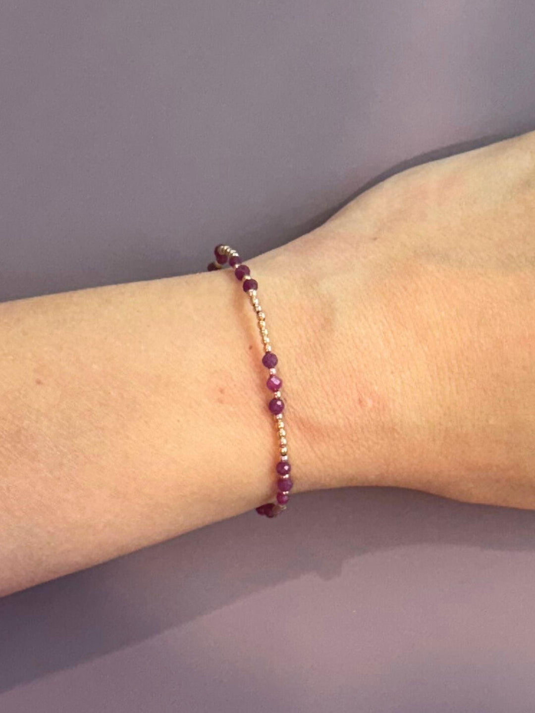 ruby and gold bracelet