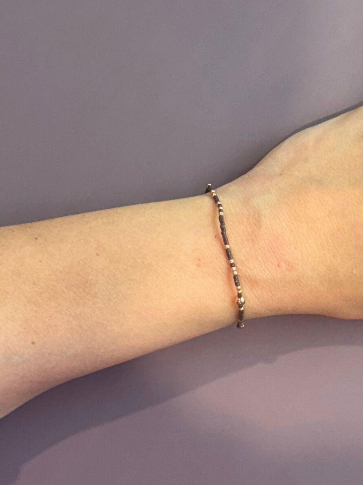 brown beaded bracelet