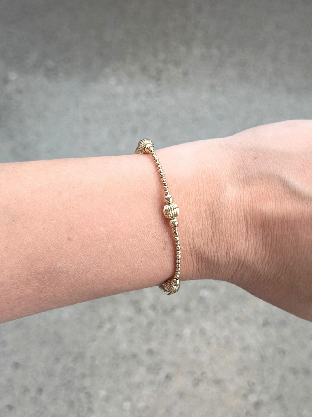textured varied bead bracelet
