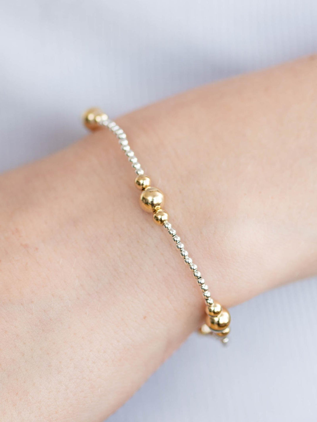 gold and silver bracelet
