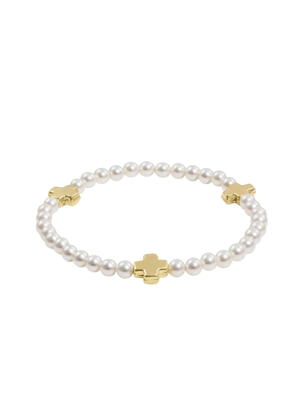 pearl and cross bracelet
