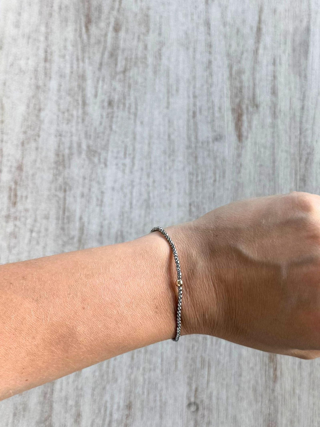 silver stretchy bracelet