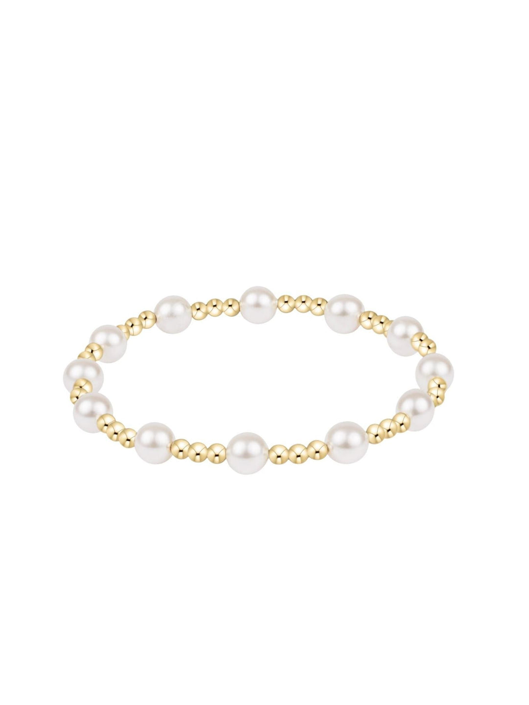 pearl and gold metal bracelet