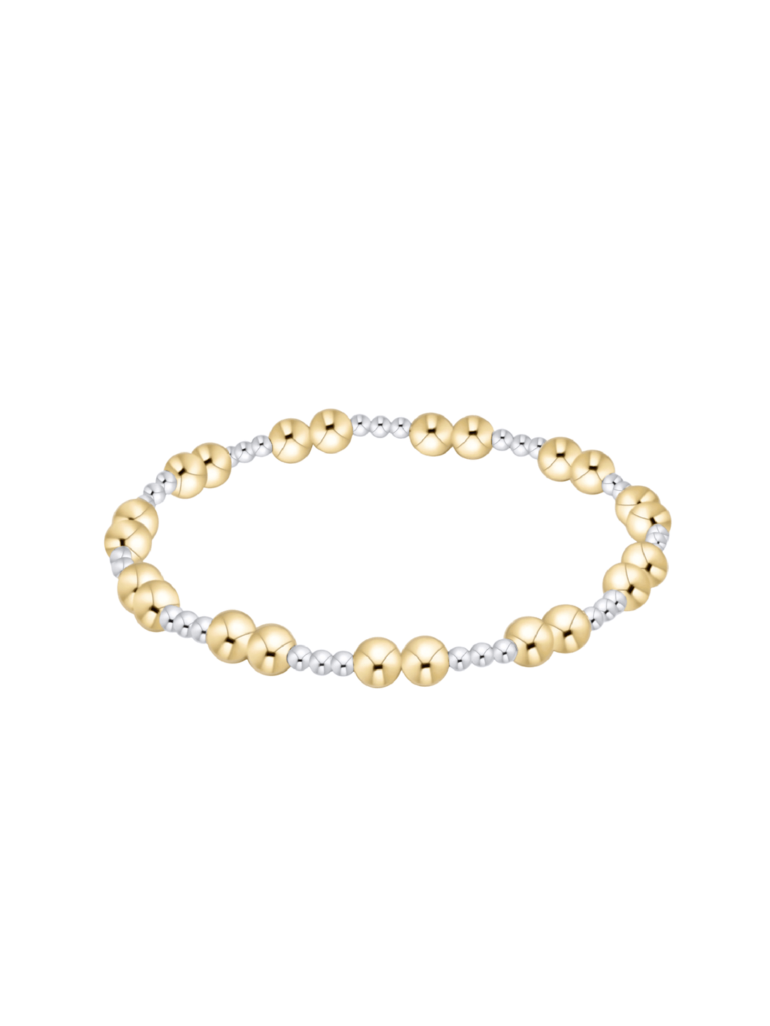 silver and gold beaded bracelet