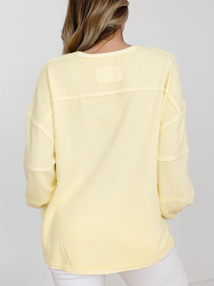 oversized exposed seam sweatshirt