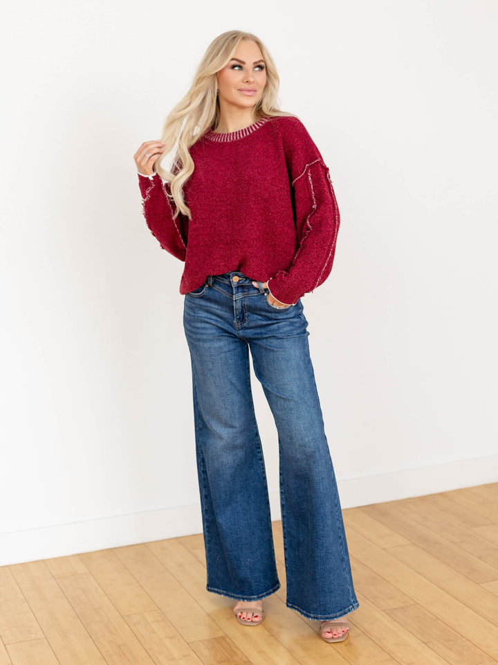 dark wine super soft sweater