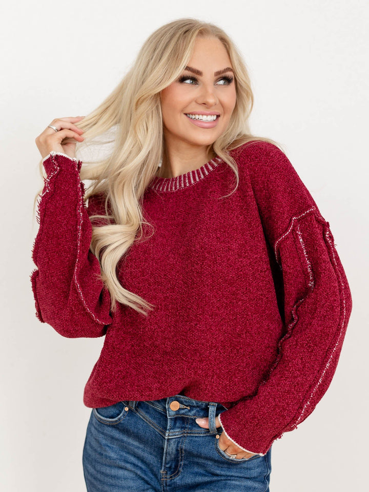 dark wine super soft sweater
