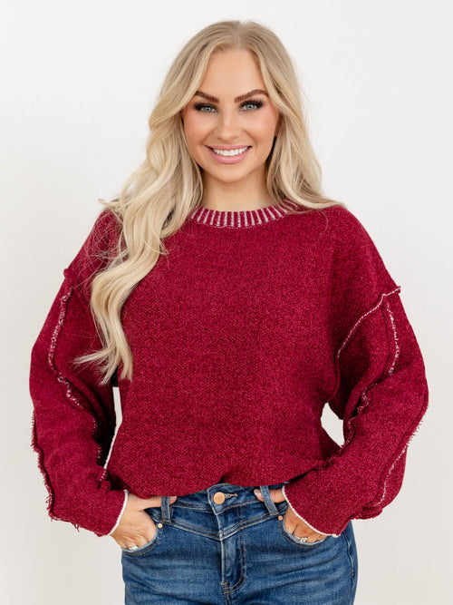 dark wine super soft sweater