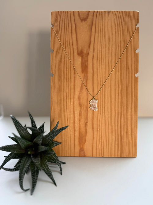 gold faith over fear necklace