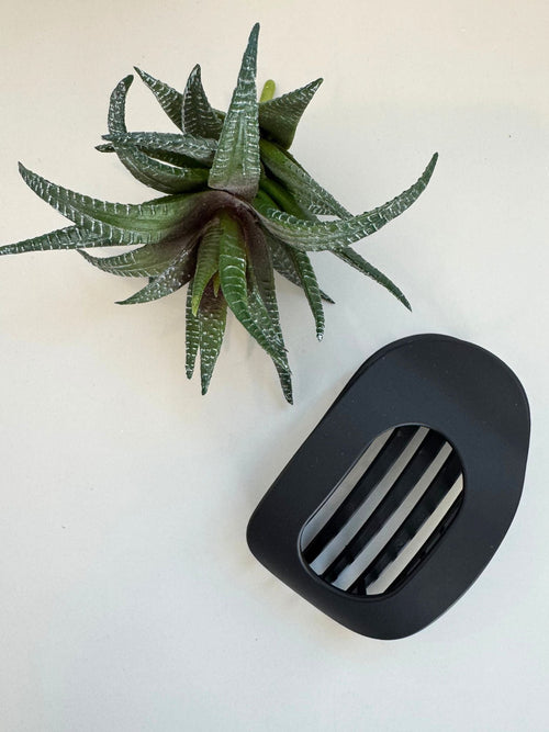 black oval flat hair clip