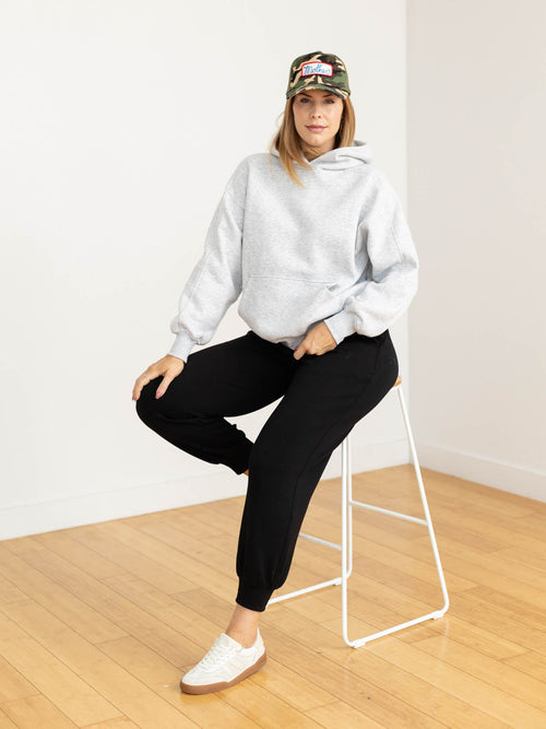 heather grey oversized hoodie