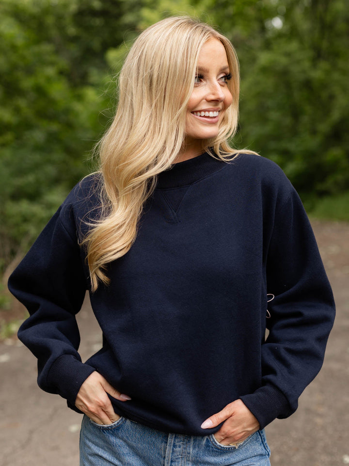Fleece Wide Neck Sweater