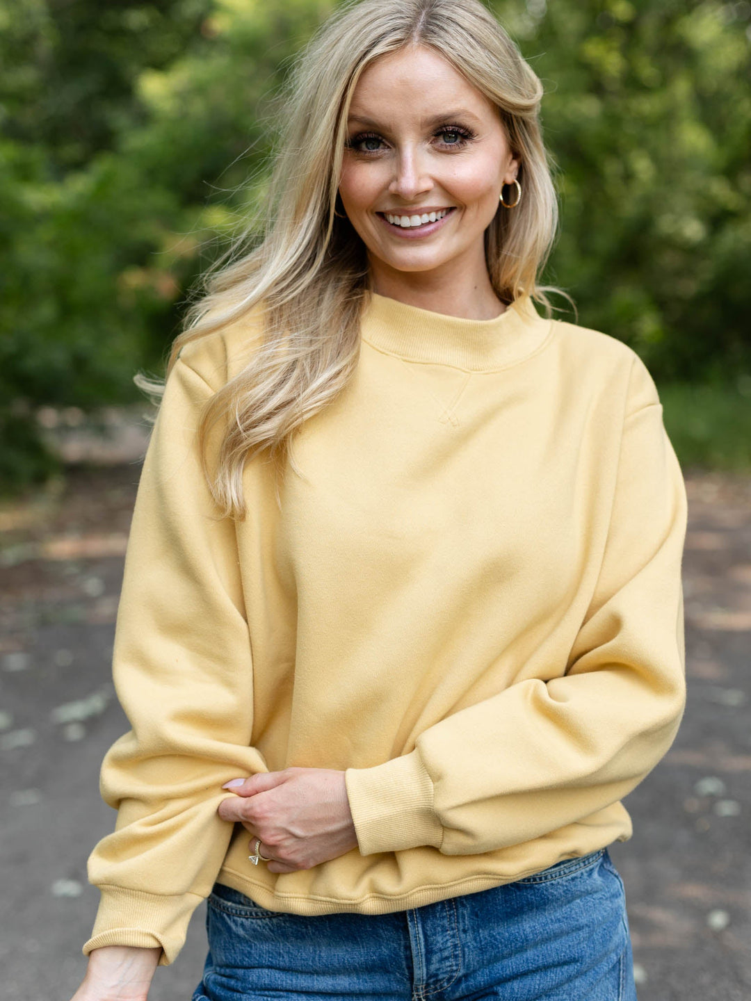 Fleece Wide Neck Sweater