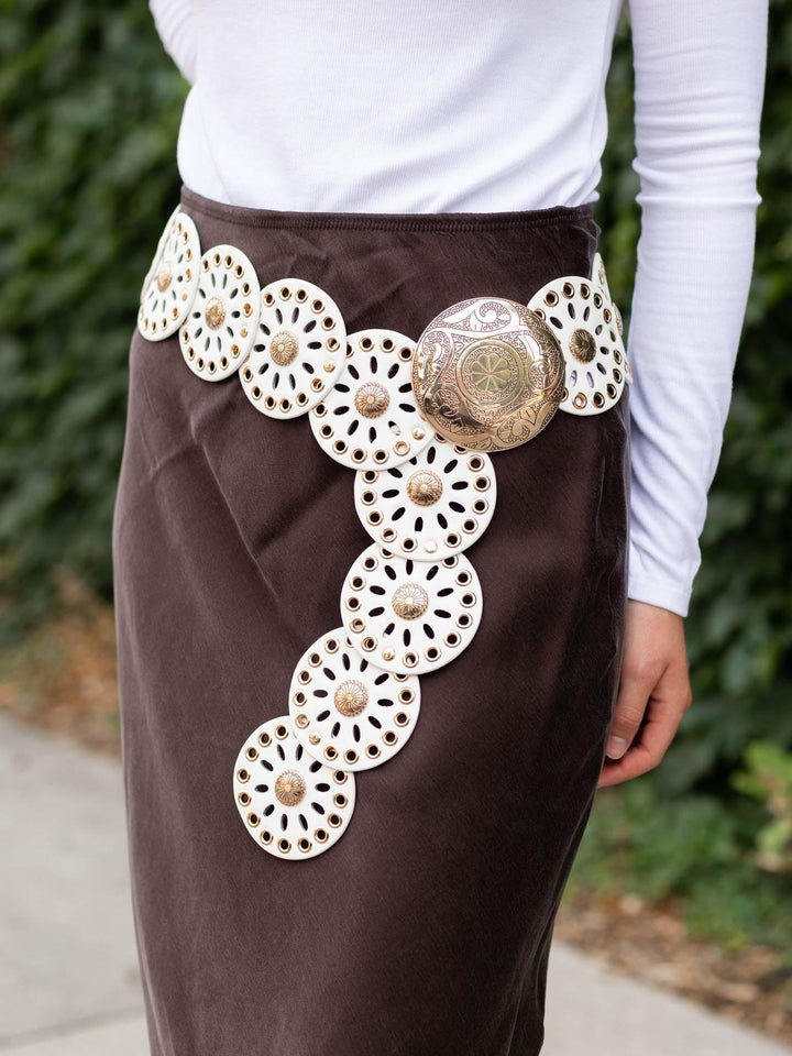 Floral Mandela Cut Out Belt
