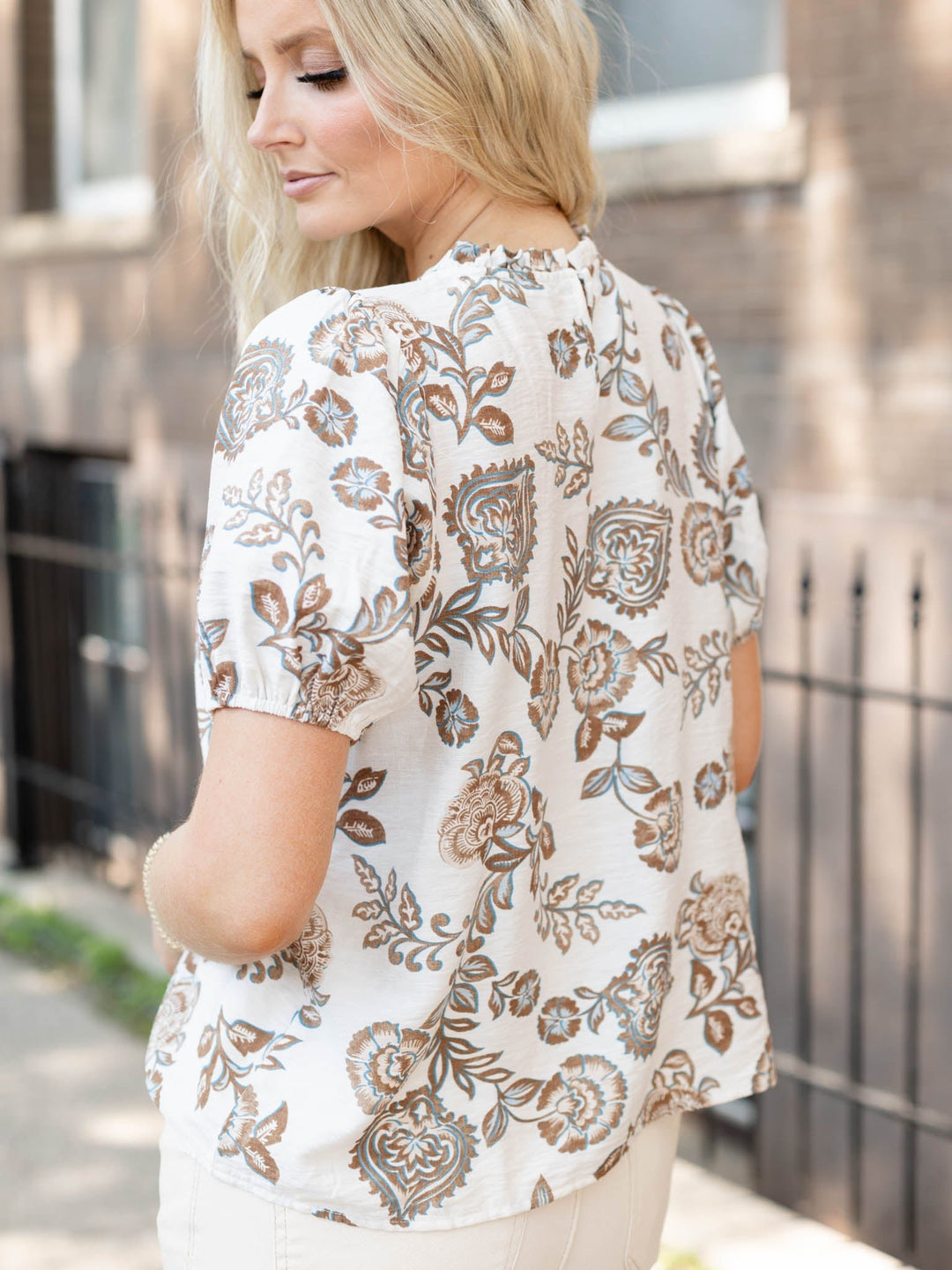 paisley blouse top