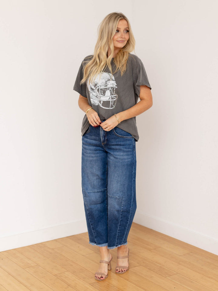 washed studded football helmet