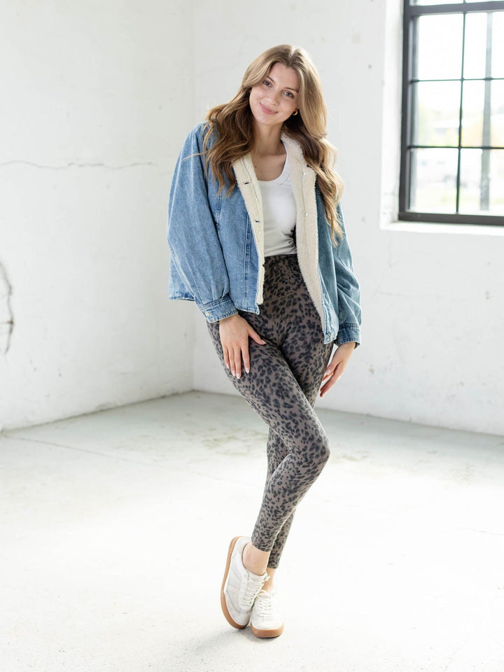 cozy fleece denim jacket
