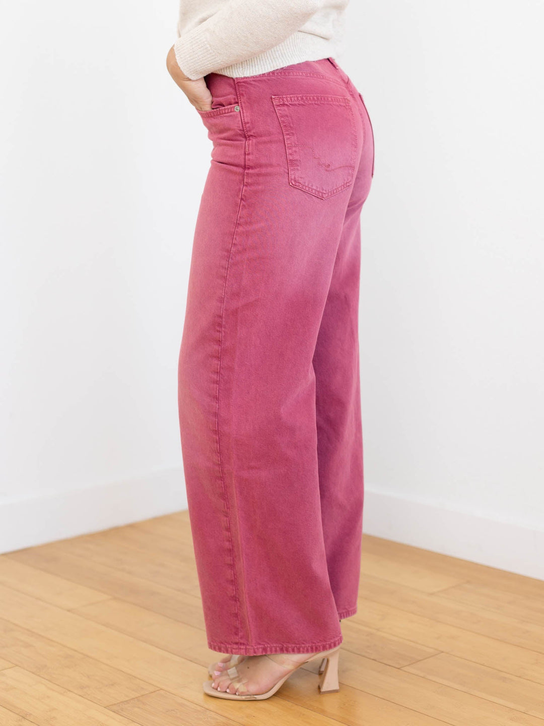 washed burgundy straight leg jeans