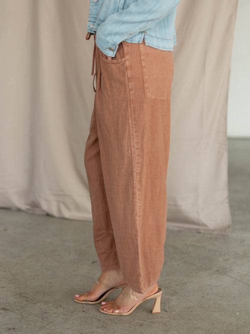 free people pleated linen pants