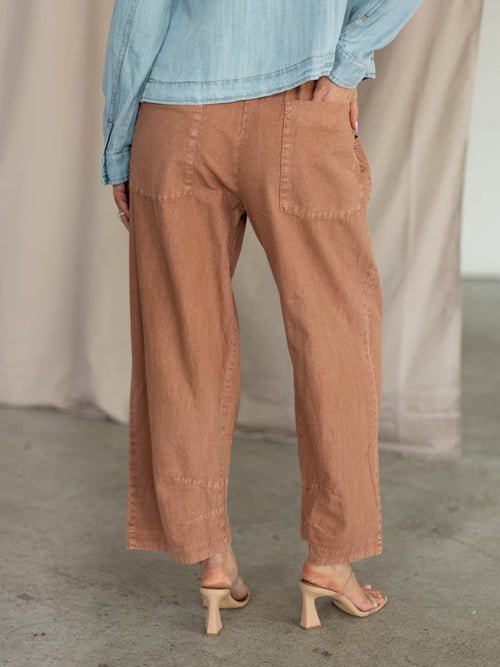 free people pleated linen pants