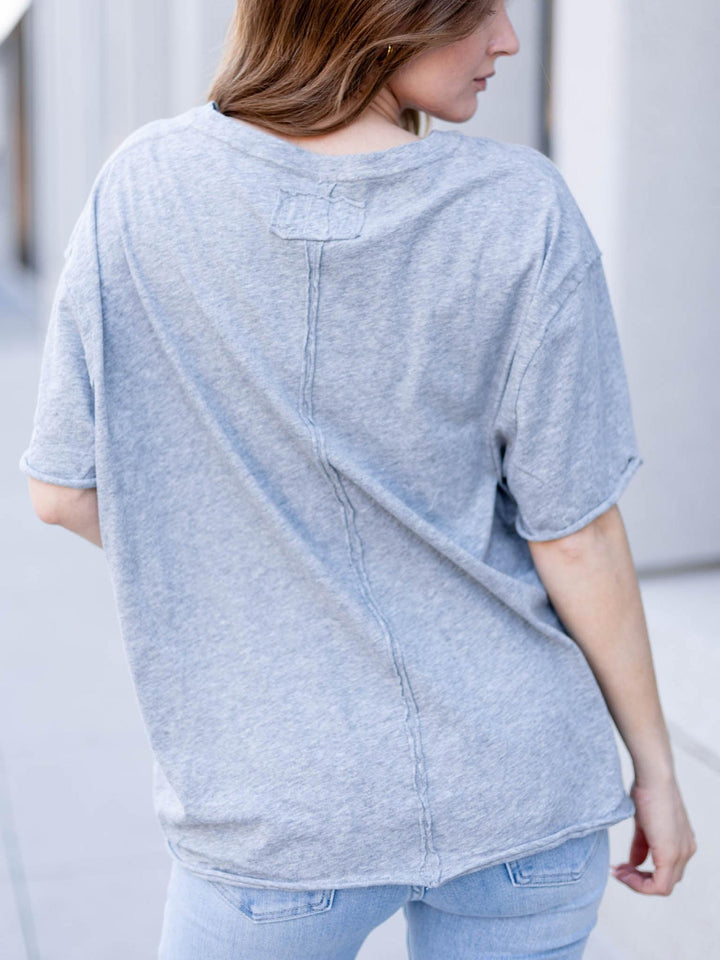 heather grey oversized tee