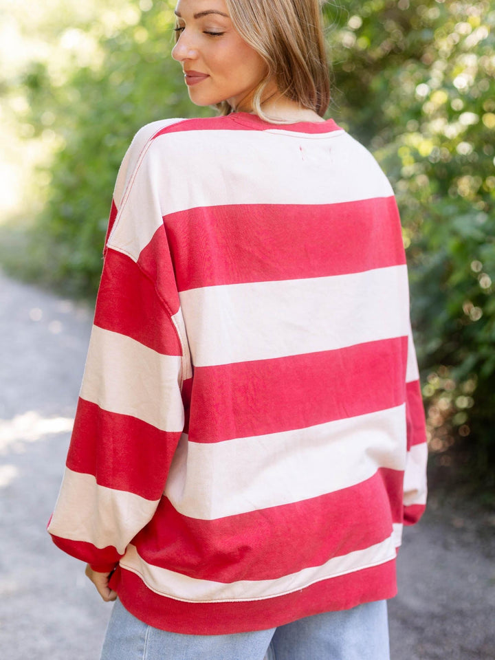 red and white top