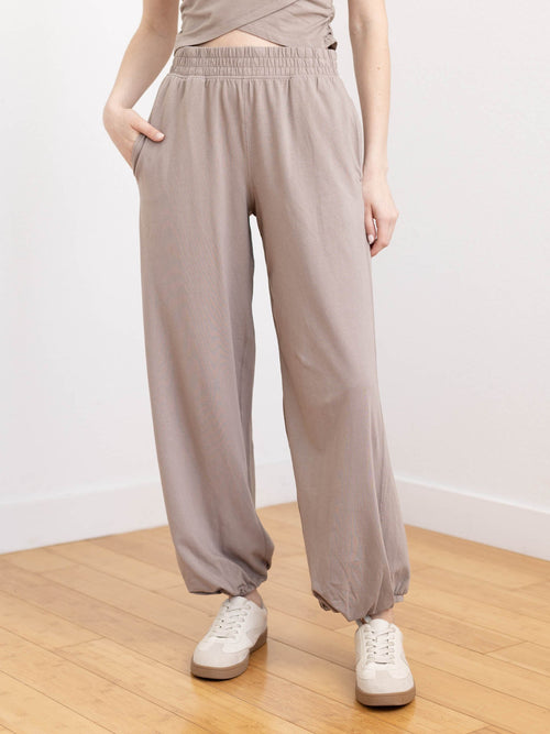 light mocha two piece athleisure set