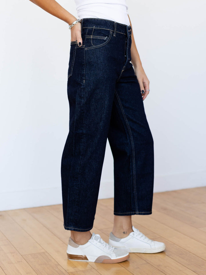 dark wash ankle denim