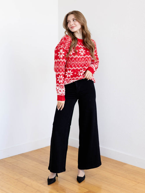 wide leg black denim