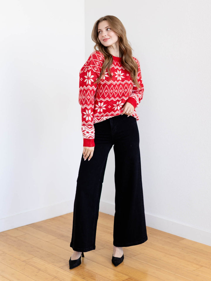 wide leg black denim