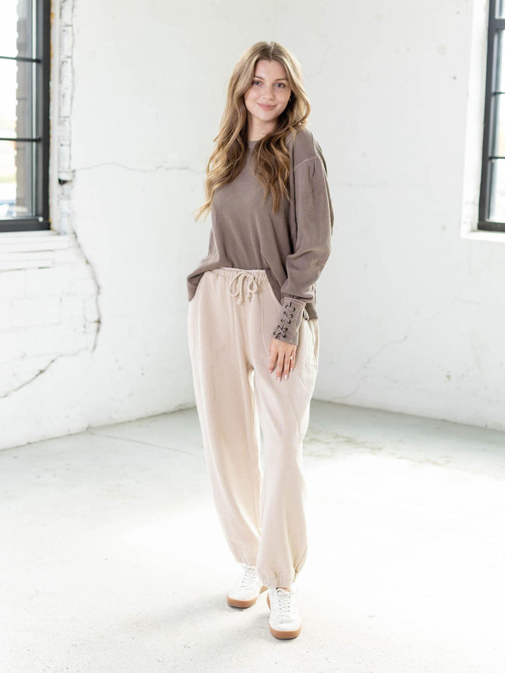 neutral mocha thermal top