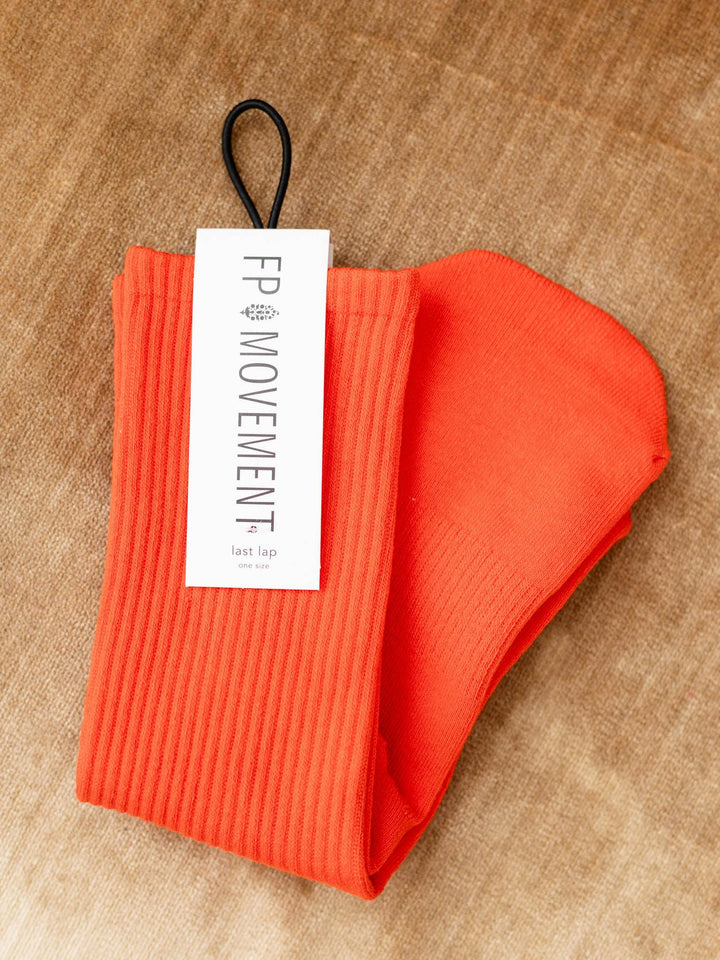 bright orange red tube socks