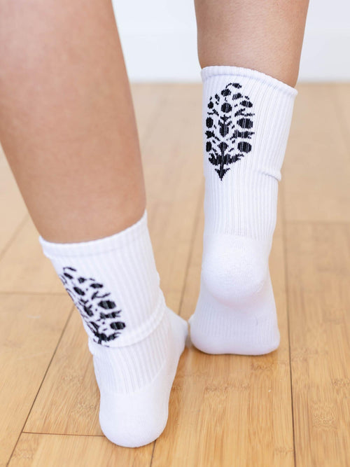 white and black tube socks
