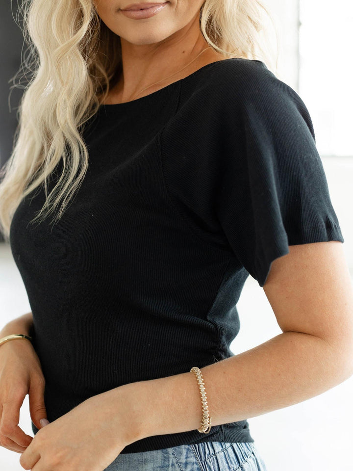 black free people off the shoulder top