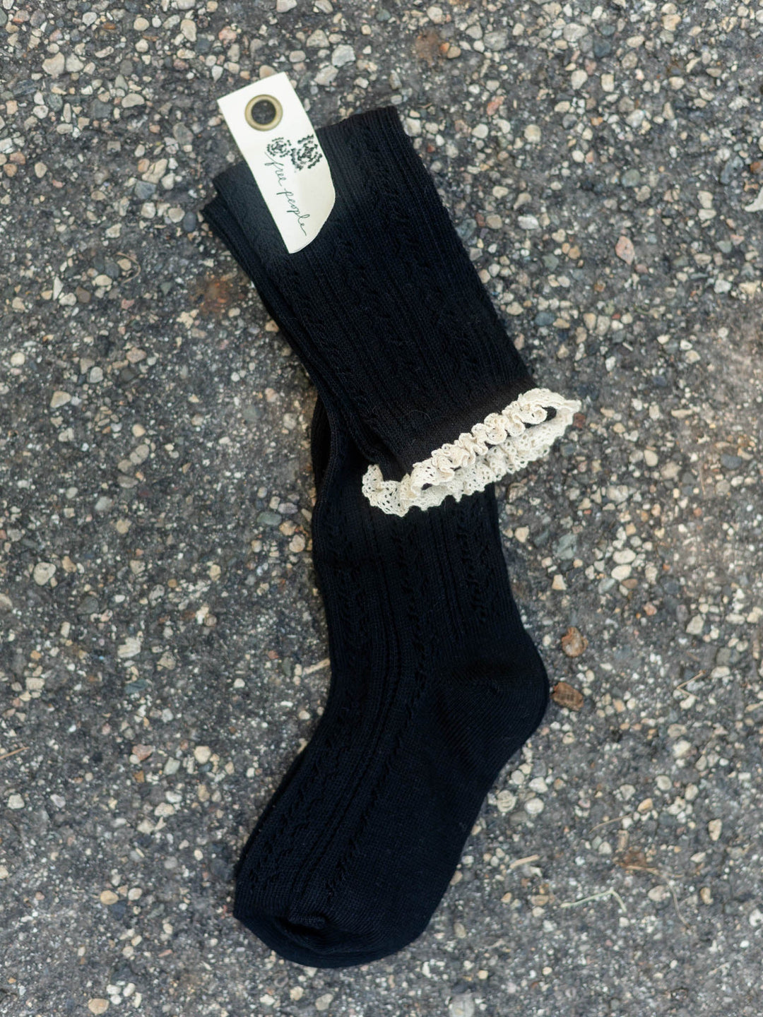 Free People Misty Net Pointelle Tall Socks