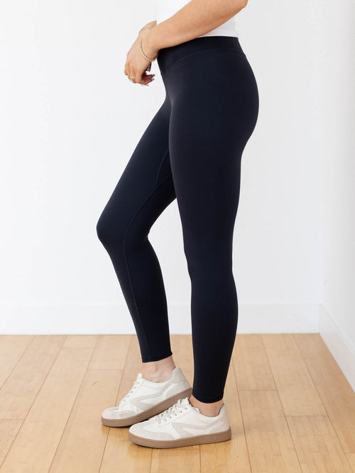 solid black long legging