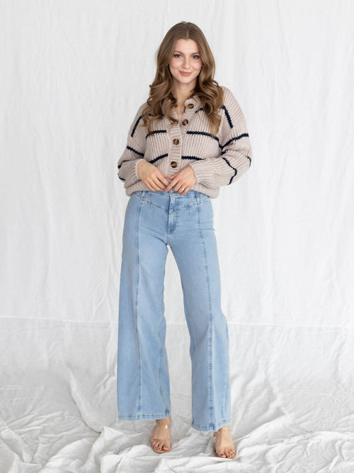 palermo light wash wide leg denim