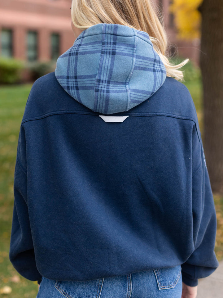 Free People Plaid Final Call Hoodie