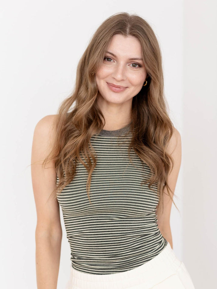 striped seamless tank