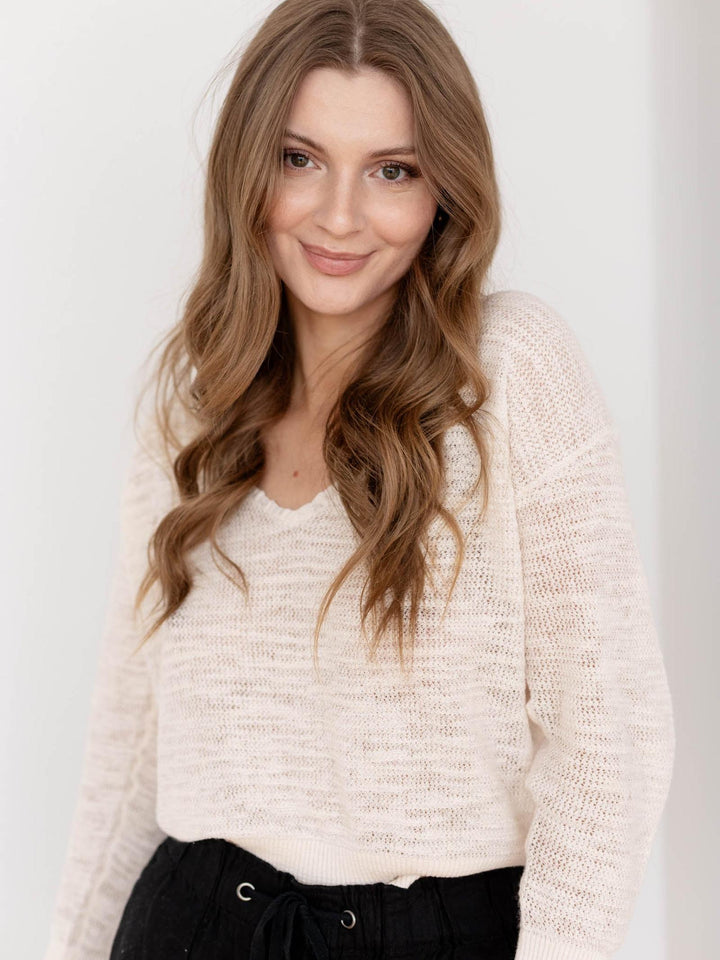 lightweight knit oversized top