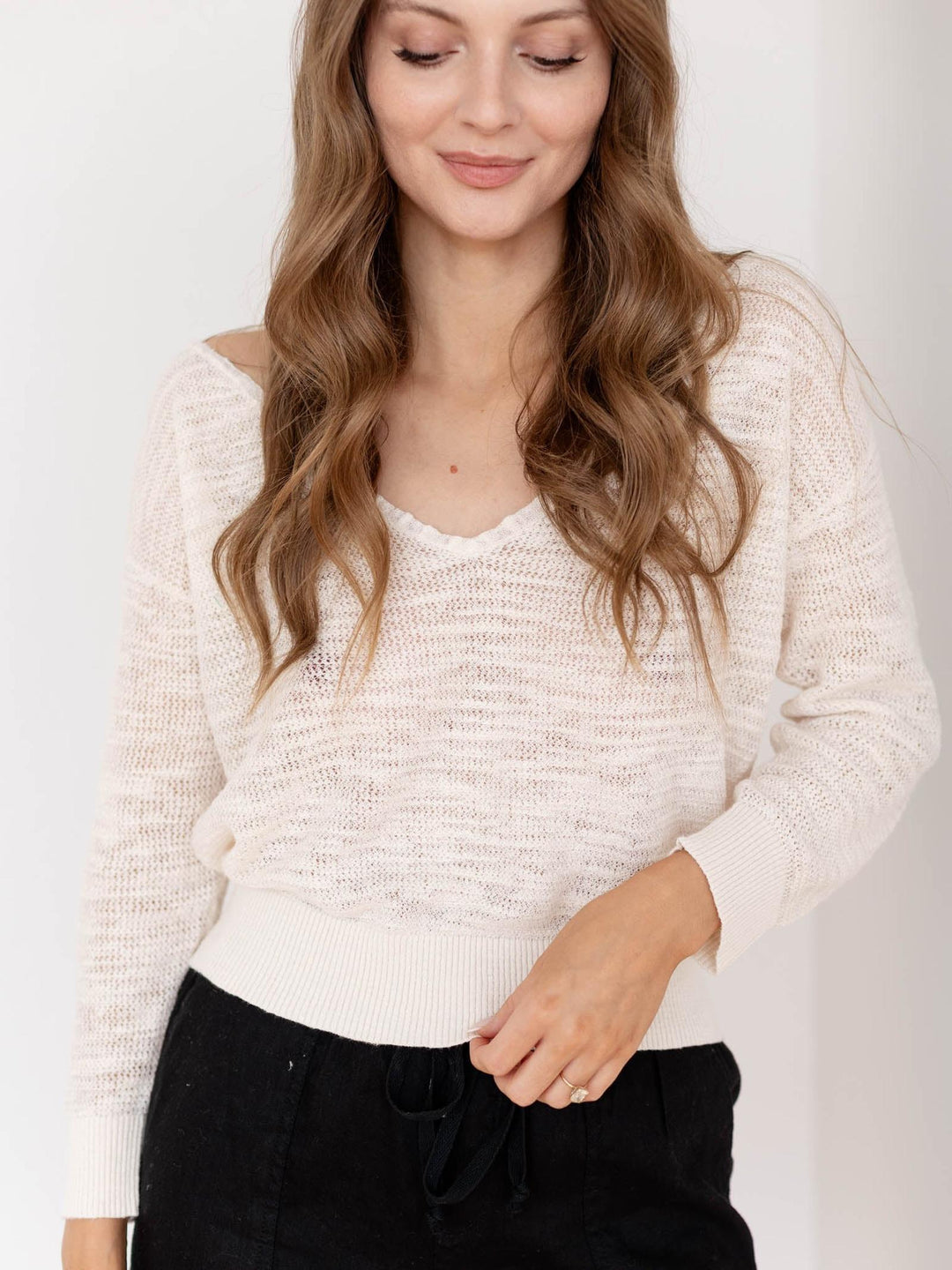 lightweight knit oversized top