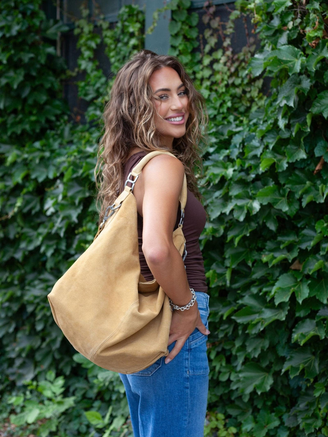 Free People Suzie Suede Slouch Tote