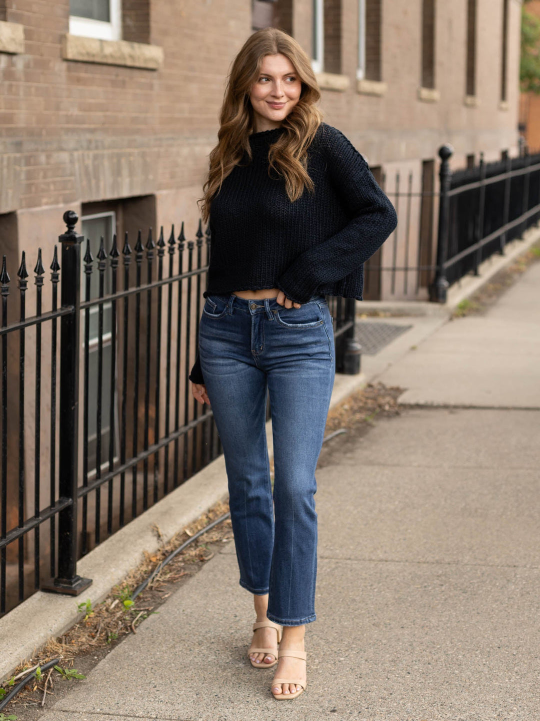 black sweater