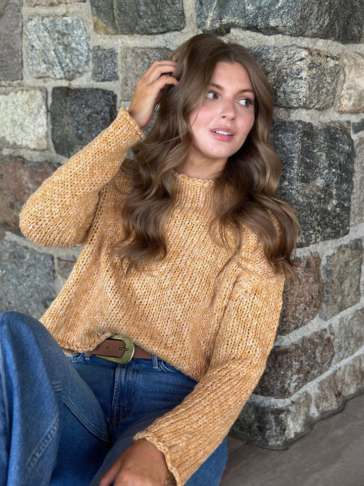orange sweater